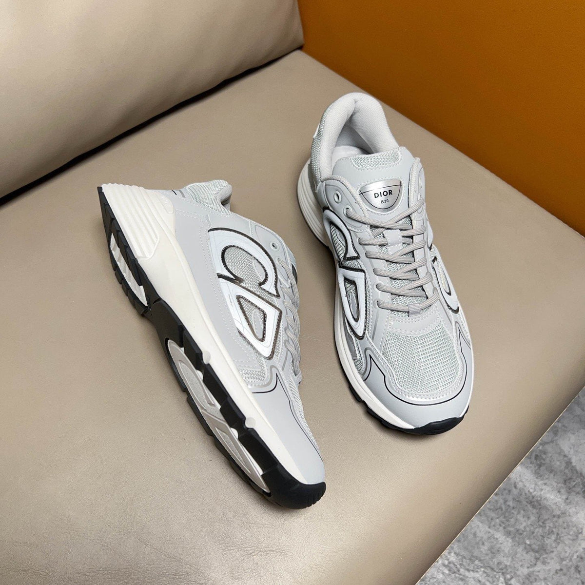 Dior White and Light Gray Sneakers