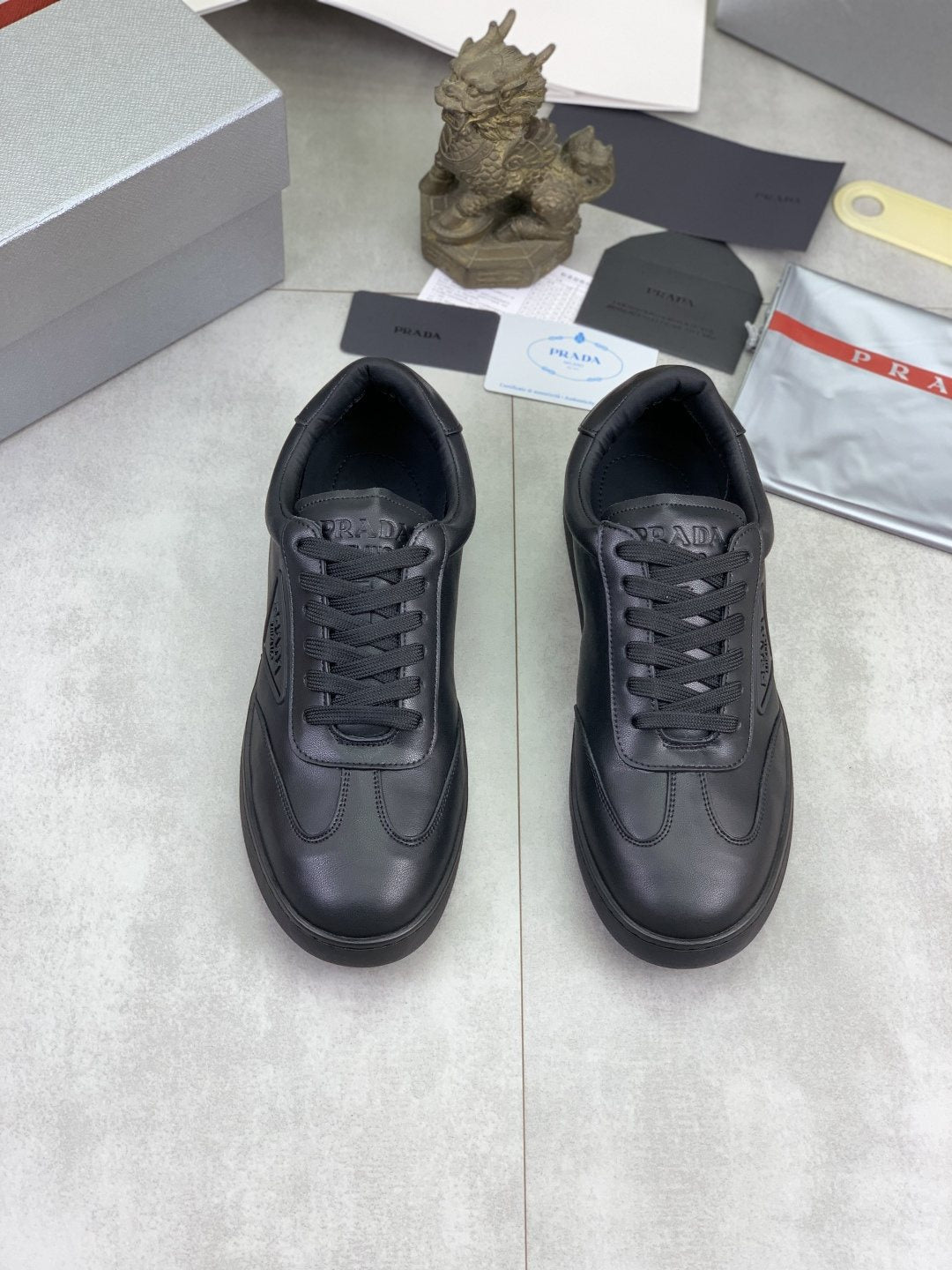 Prada Paneled Low-Top Sneakers
