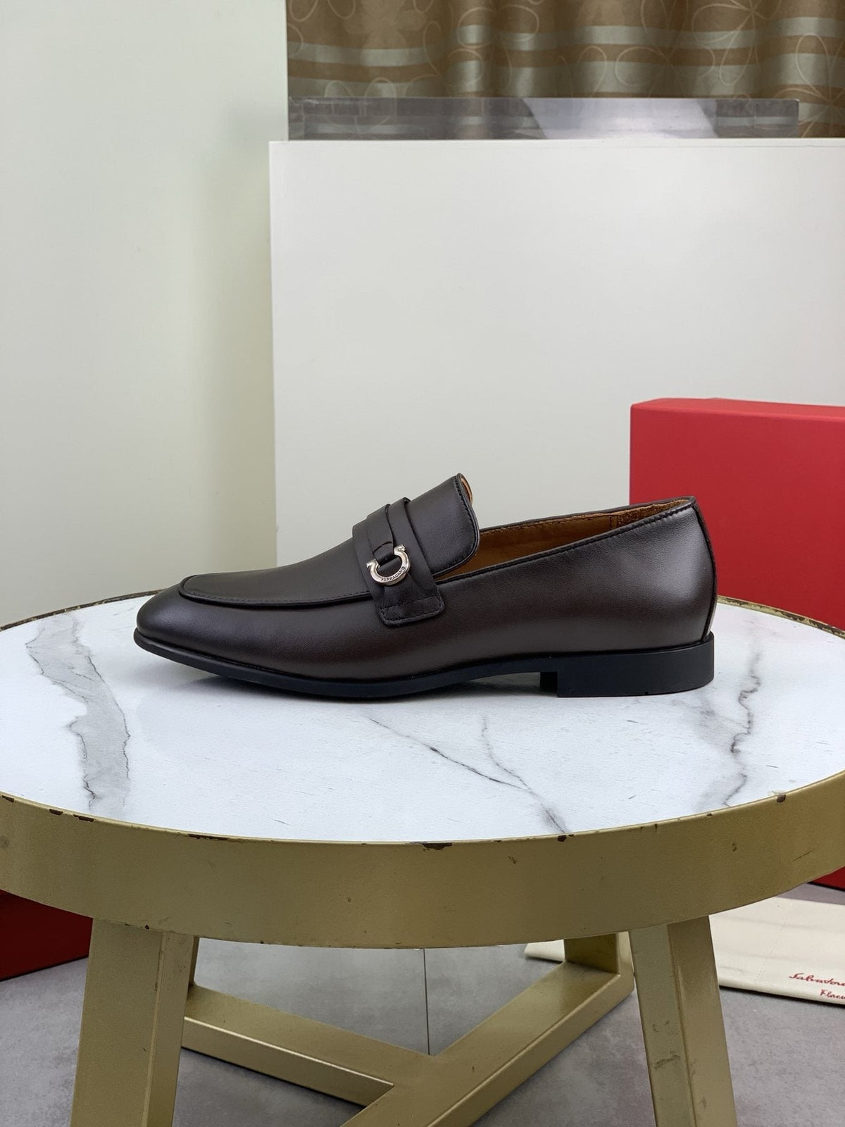 Ferragamo Men's Metal Bit Loafers - Low-Profile Heel
