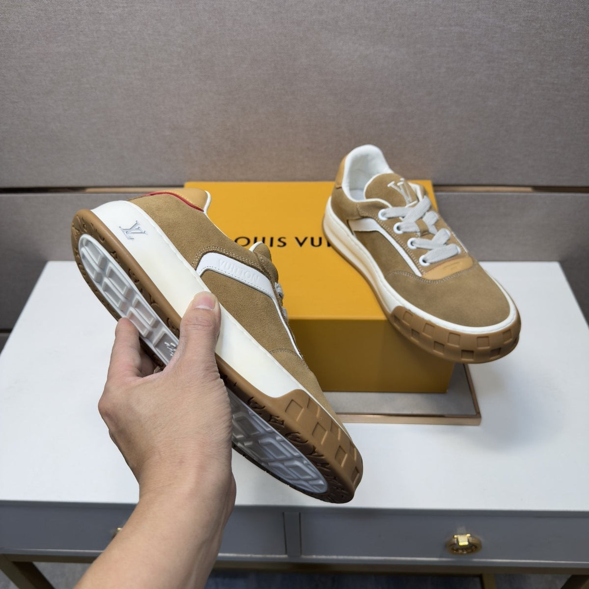Louis Vuitton Men's Paneled Low-Top Sneakers