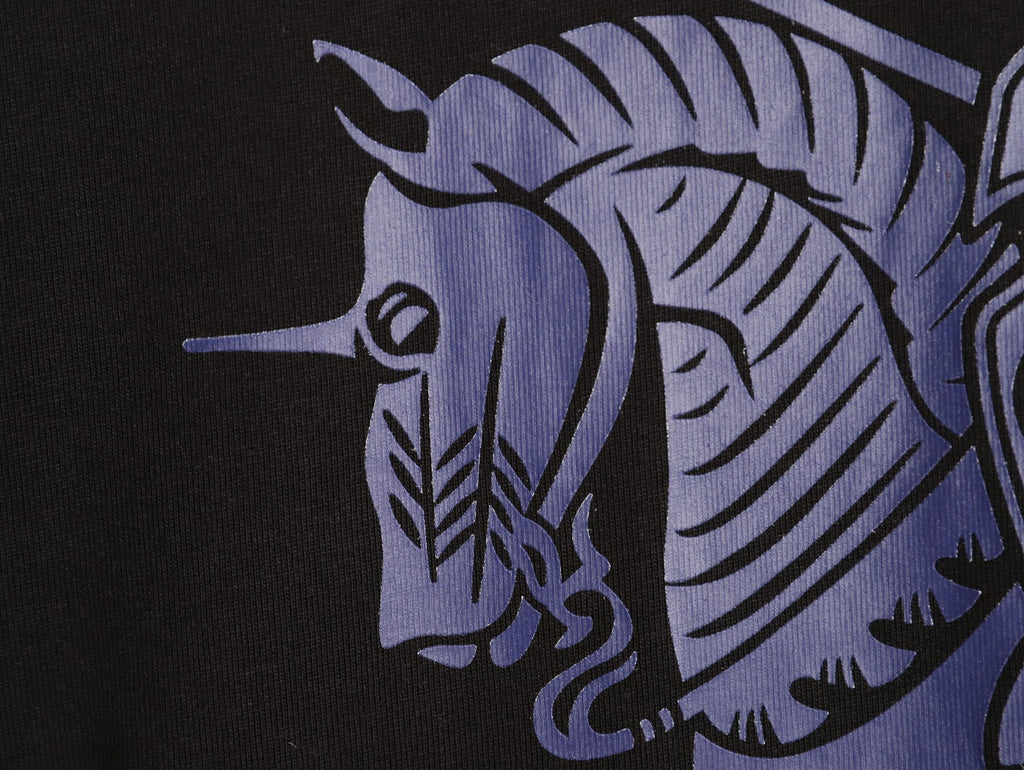 Burberry Equestrian Knight Graphic T-Shirt - Black/Purple